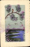 VINTAGE POSTCARD TissuPaysage Fantasy