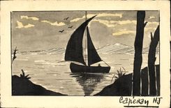 CPA Fantaisie Bateau Caperan