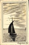 CPA Fantaisie Bateau Caperan