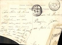 Decoracion de la mariposa de la fantasia de la POSTAL de la VENDIMIA realizada en parte con la mano