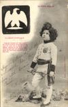 VINTAGE POSTCARD Fantasy the small Eaglet Napoleon Child