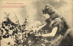 CPA Fantaisie Femme l amour et la solitude