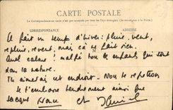 VINTAGE POSTCARD Fantasy Woman L love and loneliness