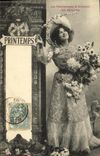 VINTAGE POSTCARD Fantasy Woman the Parisian one through the living rooms Spring