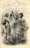 VINTAGE POSTCARD Fantasy Woman minuet