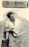 CPA Fantaisie Homme Journal La Lanterne