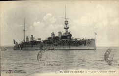 VINTAGE POSTCARD Bateau Cruiser armours Conde