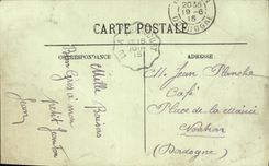 VINTAGE POSTCARD Boat Against destroyer by heavy weather