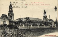 VINTAGE POSTCARD Pau Palate D winter Main entrance