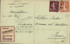 VINTAGE POSTCARD Pau Palate D winter Main entrance