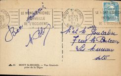 CPA Mont Saint Michel Vue generale prise de la digue