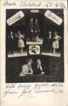 CPA Fantaisie Cunard and sister Spectacle autographe Cunard 1934