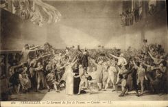 VINTAGE POSTCARD Versailles the oath of Jeu de Paume To bend