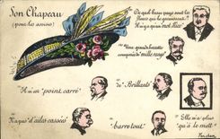 VINTAGE POSTCARD Fantasy Woman Her hat