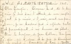 VINTAGE POSTCARD Boat Bludgeon Against French destroyer of 1st rank