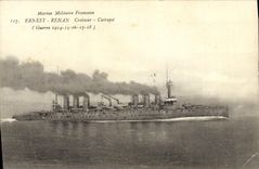 CPA Bateau Ernest Renan Croiseur Cuirasse 