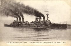VINTAGE POSTCARD Boat Edgard Quinet Cruiser of 1st rank