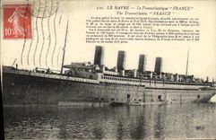 Vapor del barco de la POSTAL de la VENDIMIA la silla de cubierta Francia