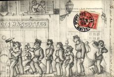 VINTAGE POSTCARD Our Mathurins the patrouillards Militaria