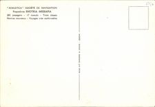 VINTAGE POSTCARD Adriatica Steamers Enotria Messapia Steamer