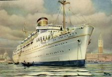 CPM Adriatica Societe de Navigation Paquebot Esperia Grand Express Italie Egypte 