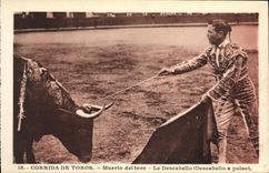 CPA Sport Espagne Corrida Toro Taureau Murto deltoro Le descabello 