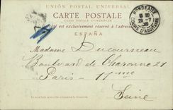 EL Matador de Toro Bull de la corrida de Espana del deporte de la POSTAL de la VENDIMIA