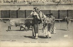 VINTAGE POSTCARD Sport Spain Bullfight Toro Bull a good spade