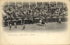 VINTAGE POSTCARD Sport Spain Bullfight Toro Bull Suerte de Pica