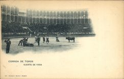 CPA Sport Espagne Corrida Toro Taureau Corrida de Toros Suerte de Vara