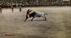CPA Sport Espagne Corrida Toro Taureau Banderillas