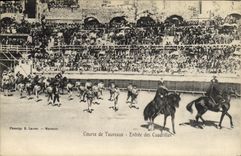 CPA Sport Espagne Corrida Toro Taureau Entree des Cuadrillas