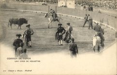 CPA Sport Espagne Corrida Toro Taureau Una Vara de Agujetas