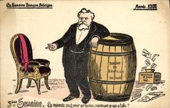 CPA La semaine politique satirique Annee 1906 3eme semaine La mevente peut venir sur les vins Alcool Loupillon Gascogne 