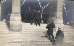 VINTAGE POSTCARD funerals of Paul Deroulede have L church Saint Augustin Paris
