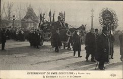 CPA Enterrement de Paul Deroulede 3 fevrier 1914 Le corbillard a la place de la Concorde