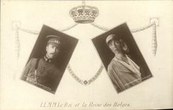 CPA Le roi et la reine des belges