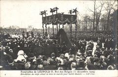 CPA Funerailles de Leopold II roi des Belges 22 decembre 1909 