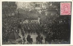 VINTAGE POSTCARD Brussels English Detachment with Scottish music Militaira