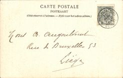 VINTAGE POSTCARD Mons places Leopold and statue of leopold Ier