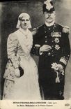 CPA Fetes franco hollandaises Juin 1912 La Reine Wilhelmine et le prince Consort 