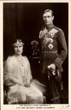 CPA HM King George VI Queen Elizabeth