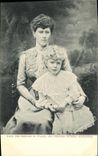 VINTAGE POSTCARD HRH the princes off Wales and princess Victoria Alexandra