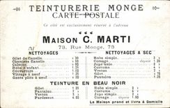 CPA Fantaisie Edouard VII Publicite Teinture Monge Rue Monge Paris Teinturerie