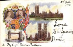 CPA Edward VII Houses of Parliament Westminster Abbey Tower bridge London 