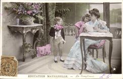 CPA Fantaisie Femme Enfants