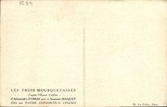 CPA Cinema Les Trois mousquetaires Alexandre Dumas