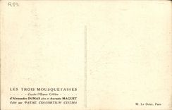 CPA Cinema Les Trois mousquetaires Alexandre Dumas