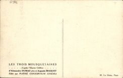 CPA Cinema Les Trois mousquetaires Alexandre Dumas