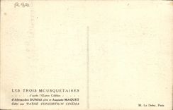 CPA Cinema Les Trois mousquetaires Alexandre Dumas